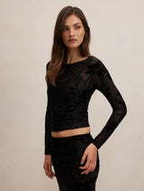 Kenzie Mesh Burn Out Top Forever New