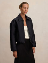 Everly Satin Bomber Jacket Forever New