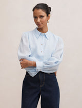 Davina Petite Long Sleeve Blouse Icicle Forever New