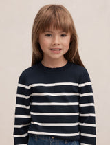 Freya Girls Scallop Knit Stripe Top Forever New