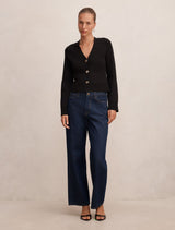 Yasmin Eyelet Detail Knit Cardigan Forever New
