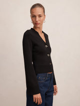 Yasmin Eyelet Detail Knit Cardigan Forever New