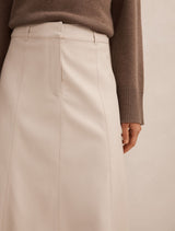 Isla Vegan Leather Midi Skirt Forever New