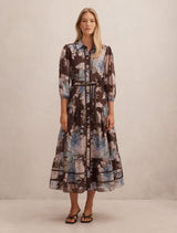 Gianna Printed Midi Dress Halsey Floral Forever New