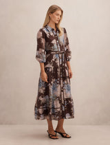 Gianna Printed Midi Dress Forever New