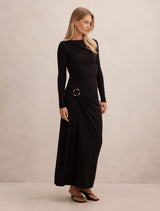 Kingsley Hardware Jersey Midi Dress Forever New