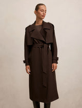 Ivy Belted Trench Coat Chocolate Forever New