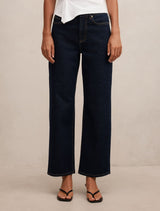 Nicki Mid-Rise Straight Jeans Dark Indigo Forever New