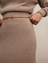 Cora Knitted A-Line Skirt Forever New