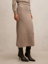 Cora Knitted A-Line Skirt Forever New