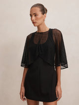 Eloise Bead Cape 0 Black Forever New