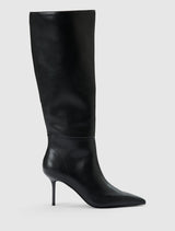 Nicolette High Heeled Pointy Toe Boot Black Forever New