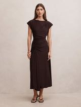 Marissa Jersey T-Shirt Midi Dress Dark Chocolate Forever New