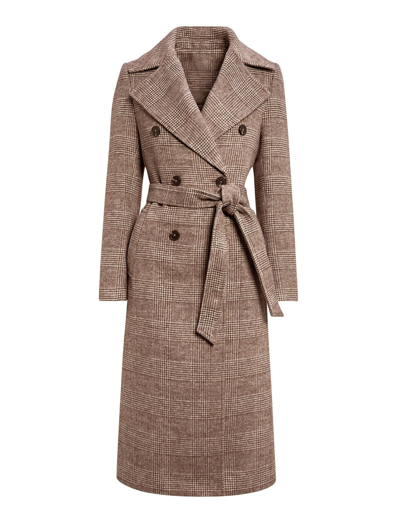 Charlie Check Coat Mid Brown Check Set | Forever New