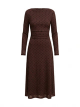 Bonnie Spot Mesh Midi Dress