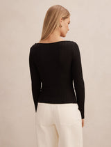 Minka Rib Boat Neck Top Forever New