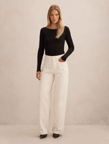 Minka Rib Boat Neck Top Forever New