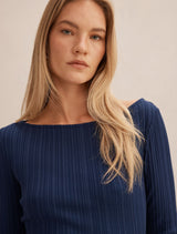 Minka Rib Boat Neck Top Forever New