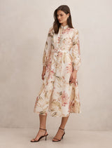 Elena Printed Midi Dress Forever New