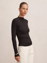 Josette Mock Neck Long Sleeve Top Forever New