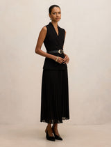Bianca Petite Woven Mix Knit Dress Forever New