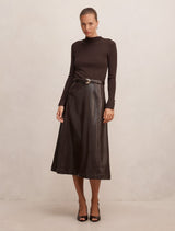Monique Pu A-Line Dress Chocolate Forever New