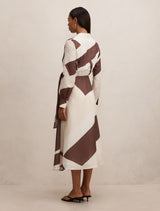 Angelina Long Sleeve Tie Midi Dress Forever New