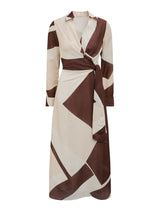 Angelina Long Sleeve Tie Midi Dress Forever New