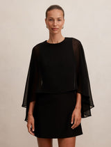 Irena Sheer Cape Mini Dress Forever New