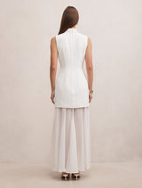 Pearl High Neck Underlay Dress Forever New