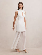 Pearl High Neck Underlay Dress Forever New