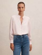 Astra Lace Trim Blouse Barley Pink Forever New