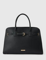 Clara Curve Buckle Tote Bag 0 Black Forever New