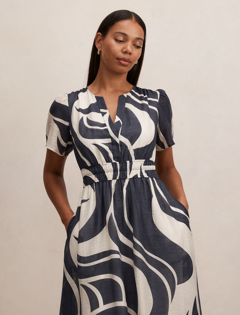 eleanor midi dress LEO LIN - Eleanor Embellished Wool Midi Dress