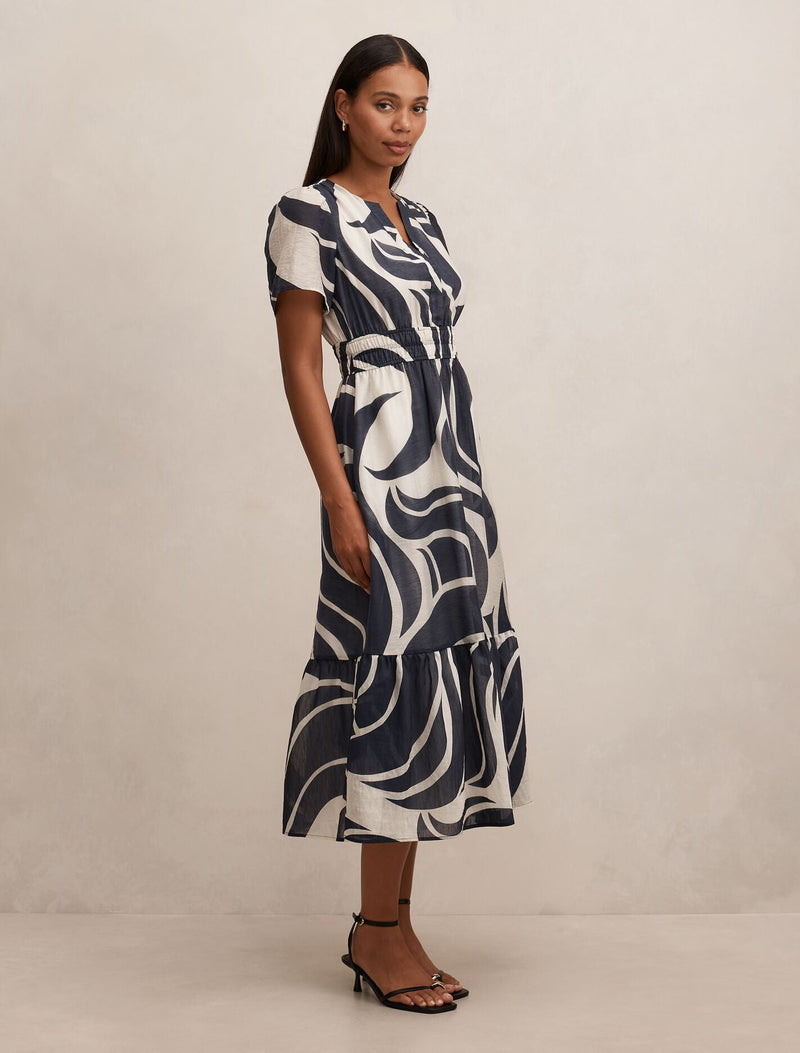 knee length dresses for ladies Elanor One Shoulder Midi Dress main image 0