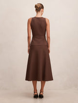 Amelia Layered A-Line Midi Dress Forever New