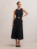 Amelia Layered A-Line Midi Dress