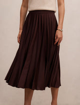 Danielle Pleated Midi Skirt Forever New