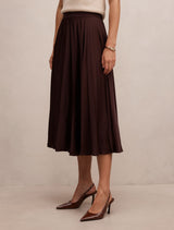 Danielle Pleated Midi Skirt Forever New