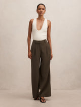 Eva Petite Pleat Wide Leg Pants Forever New