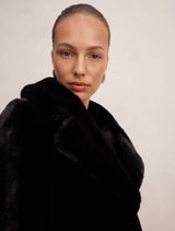Harriet Short Faux Fur Midi Coat Forever New