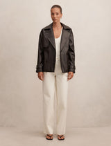 Payton Short PU Trench Coat Forever New