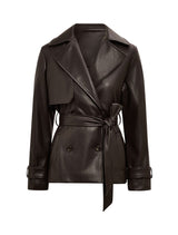 Payton Short PU Trench Coat Forever New