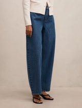 Emma Petite Mid Rise Barrel Jeans Forever New