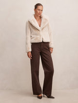 Piper Short Faux Fur Jacket Forever New