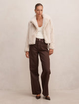 Piper Short Faux Fur Jacket Forever New