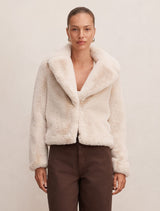 Piper Short Faux Fur Jacket Forever New