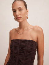 Lorelei Strapless Ruched Maxi Dress Forever New