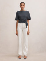 Paige Flutter Sleeve Tie Back Top Forever New