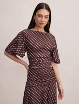 Paige Flutter Sleeve Tie Back Top Forever New